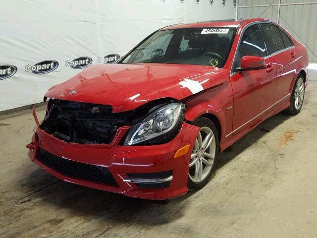 WDDGF4HB4CR240264 - 2012 MERCEDES-BENZ C 250 RED photo 2