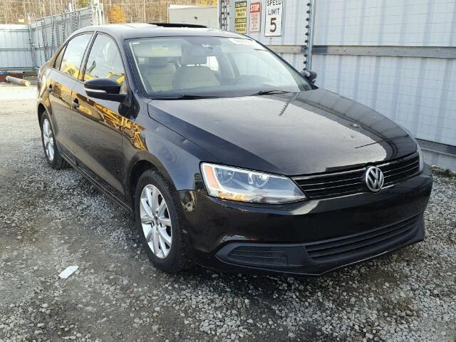 3VWBP7AJ6CM335489 - 2012 VOLKSWAGEN JETTA SE BLACK photo 1