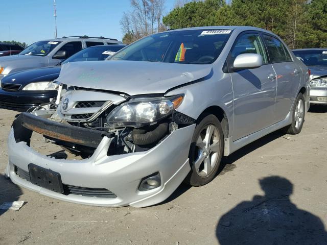 2T1BU4EE8BC714220 - 2011 TOYOTA COROLLA BA SILVER photo 2