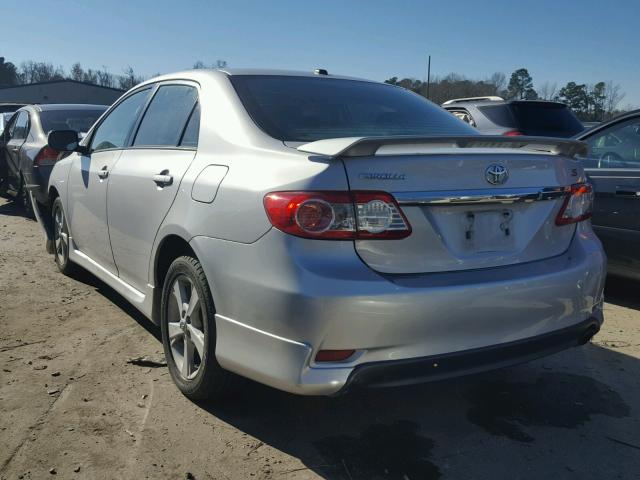 2T1BU4EE8BC714220 - 2011 TOYOTA COROLLA BA SILVER photo 3