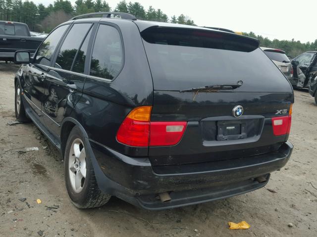 5UXFA53572LP32055 - 2002 BMW X5 3.0I BLACK photo 3