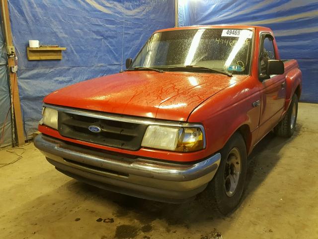 1FTCR10U4VPA51446 - 1997 FORD RANGER RED photo 2