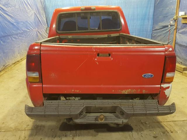 1FTCR10U4VPA51446 - 1997 FORD RANGER RED photo 6