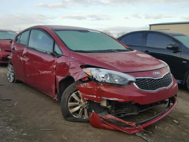 KNAFX4A66E5137435 - 2014 KIA FORTE LX RED photo 1