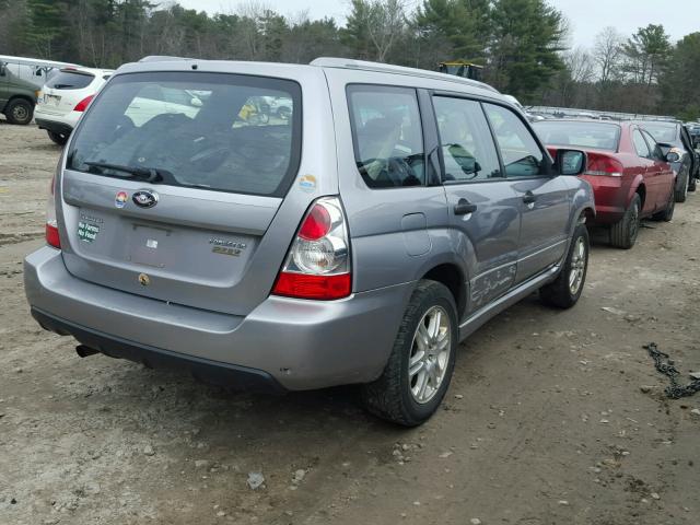 JF1SG66668G720138 - 2008 SUBARU FORESTER S SILVER photo 4