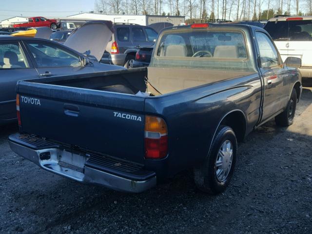 4TANL42N9WZ118075 - 1998 TOYOTA TACOMA BLUE photo 4