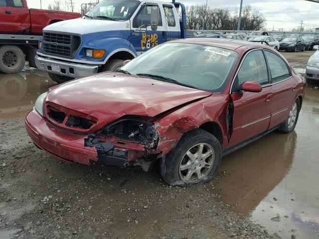 1MEFM53U2YG638066 - 2000 MERCURY SABLE LS RED photo 2