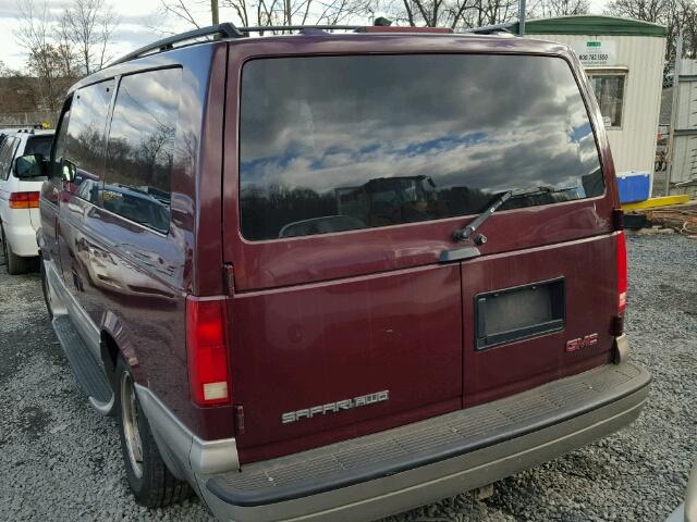 1GKEL19X13B511006 - 2003 GMC SAFARI XT MAROON photo 3