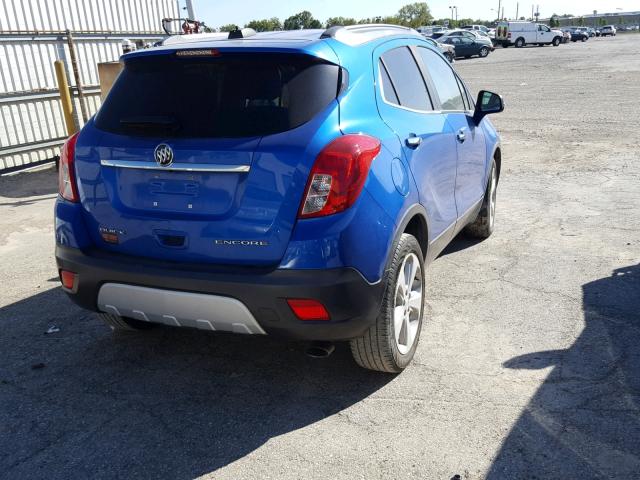 KL4CJASB4FB245115 - 2015 BUICK ENCORE BLUE photo 4