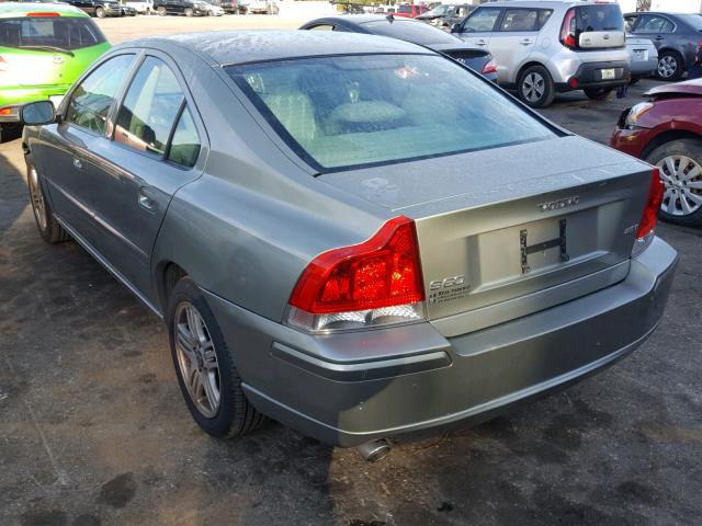 YV1RS592672624364 - 2007 VOLVO S60 2.5T GREEN photo 3