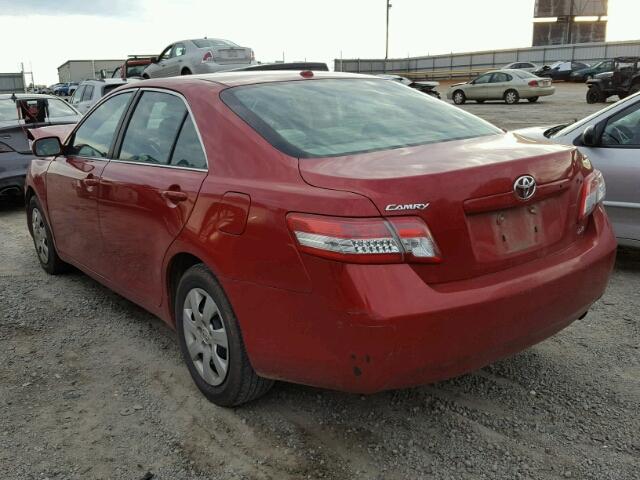 4T1BF3EK1BU137376 - 2011 TOYOTA CAMRY BASE RED photo 3