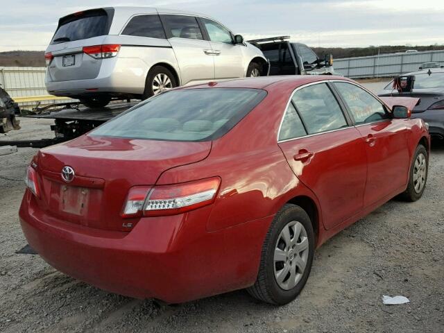 4T1BF3EK1BU137376 - 2011 TOYOTA CAMRY BASE RED photo 4