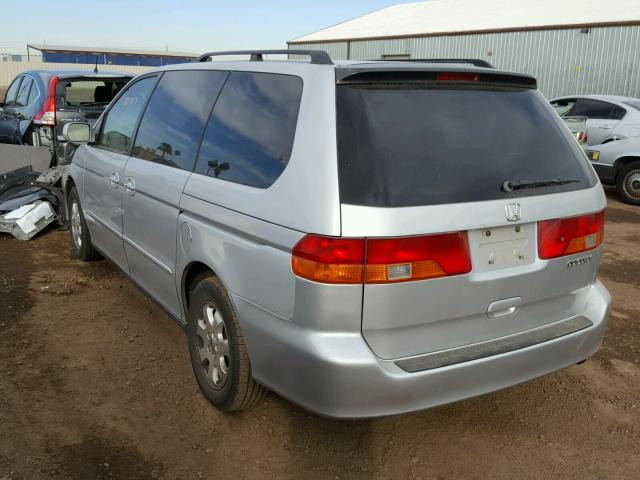 2HKRL18602H534201 - 2002 HONDA ODYSSEY EX SILVER photo 3