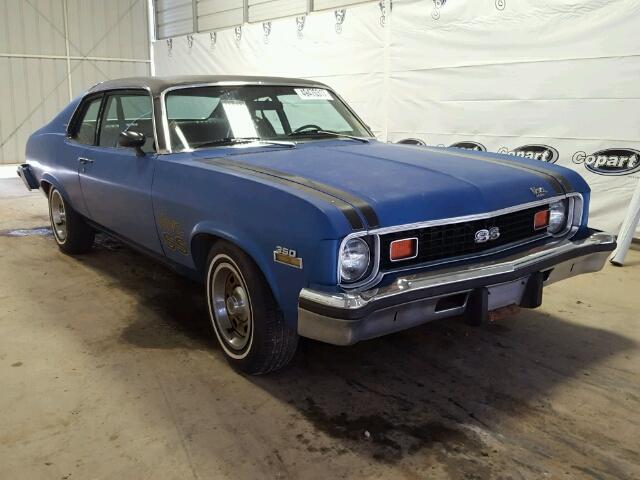 1Y17K4L135335 - 1974 CHEVROLET NOVA SS BLUE photo 1