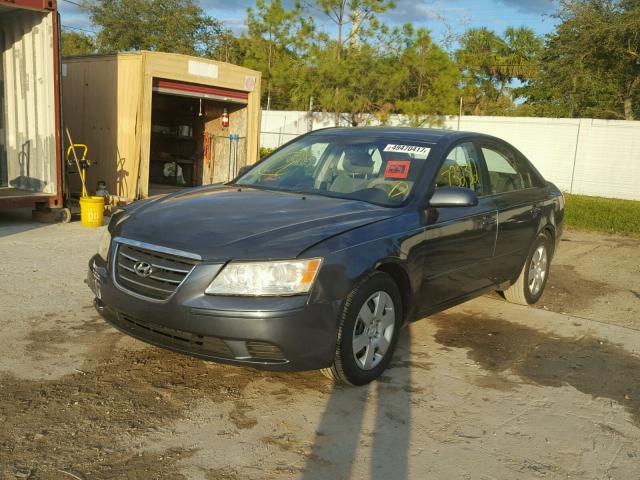 5NPET46C39H494182 - 2009 HYUNDAI SONATA GLS BLUE photo 2