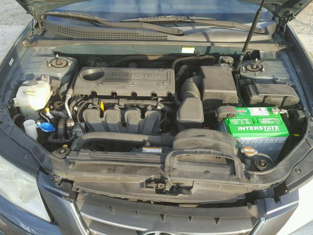 5NPET46C39H494182 - 2009 HYUNDAI SONATA GLS BLUE photo 7