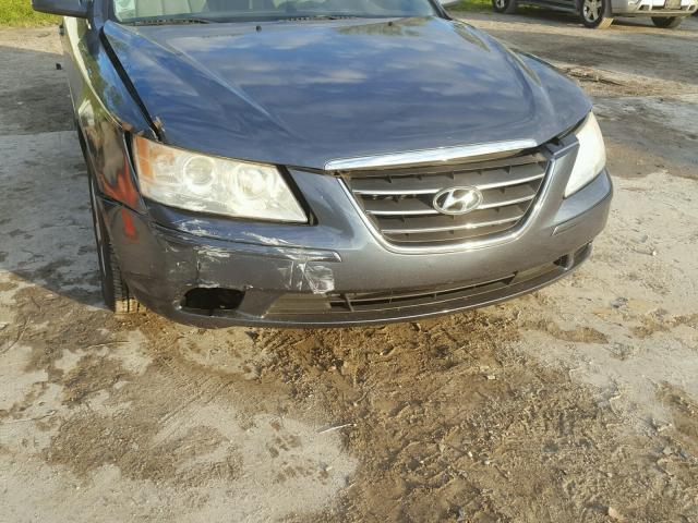 5NPET46C39H494182 - 2009 HYUNDAI SONATA GLS BLUE photo 9