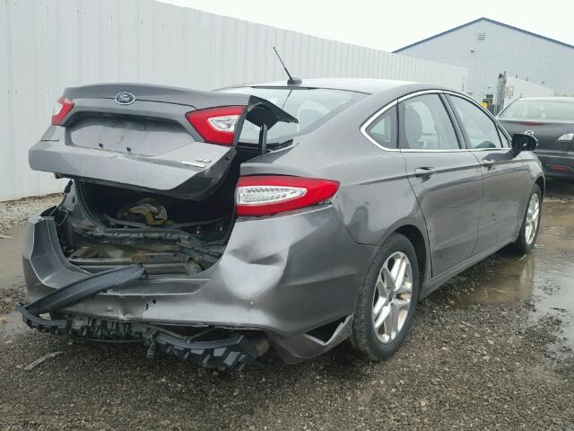 3FA6P0HRXDR218340 - 2013 FORD FUSION SE GRAY photo 4