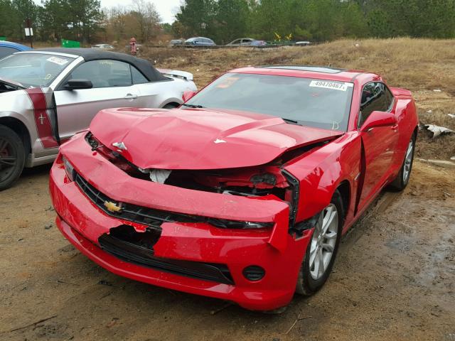 2G1FB1E35F9271513 - 2015 CHEVROLET CAMARO LS RED photo 2