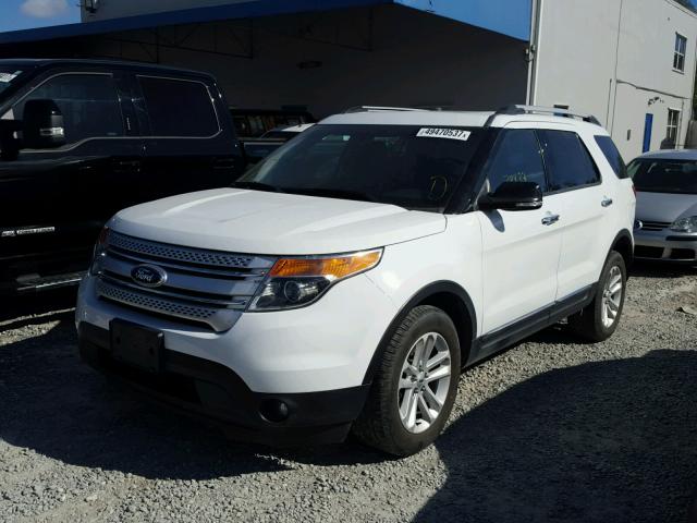 1FM5K7D98EGC37668 - 2014 FORD EXPLORER X WHITE photo 2