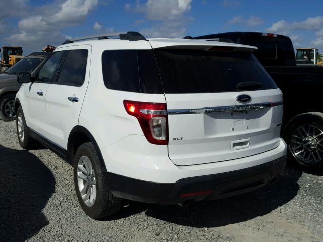 1FM5K7D98EGC37668 - 2014 FORD EXPLORER X WHITE photo 3