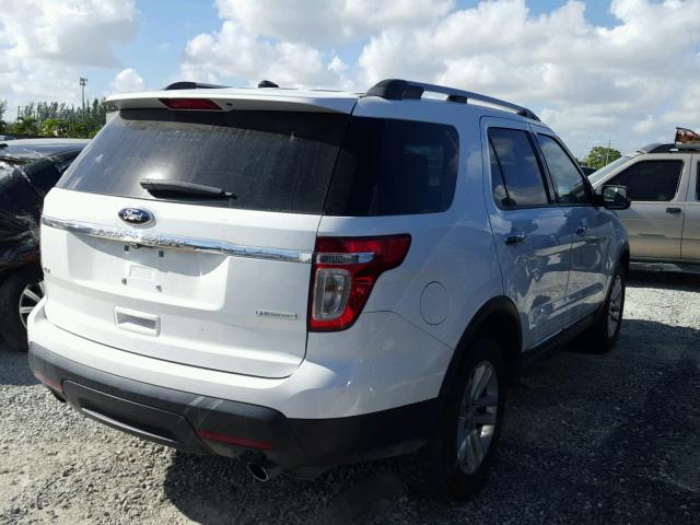 1FM5K7D98EGC37668 - 2014 FORD EXPLORER X WHITE photo 4