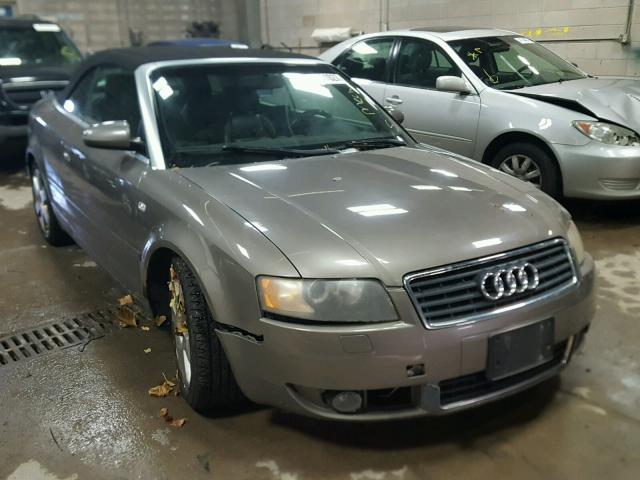 WAUAC48H63K029263 - 2003 AUDI A4 1.8 CAB GRAY photo 1