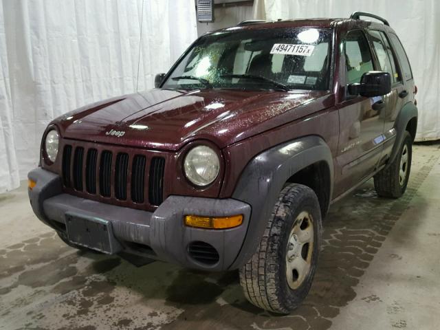 1J4GL48K82W243746 - 2002 JEEP LIBERTY SP RED photo 2