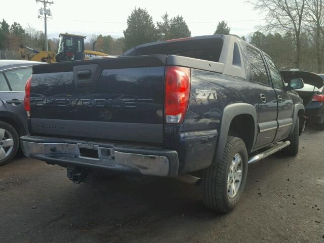 3GNEK12T84G180799 - 2004 CHEVROLET AVALANCHE BLUE photo 4