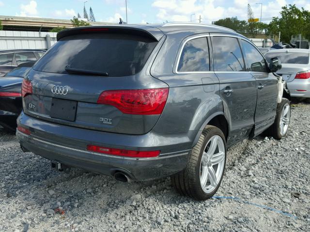 WA1LGAFE0FD030693 - 2015 AUDI Q7 PREMIUM GRAY photo 4