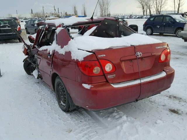 2T1BR32E35C900848 - 2005 TOYOTA COROLLA CE RED photo 3