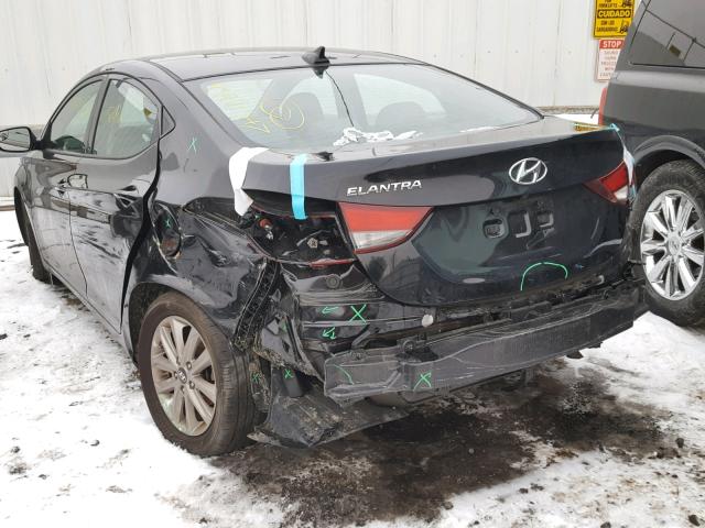 5NPDH4AE2GH691279 - 2016 HYUNDAI ELANTRA SE BLACK photo 3