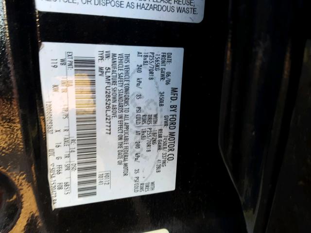 5LMFU28526LJ27777 - 2006 LINCOLN NAVIGATOR 黑色 照片 10