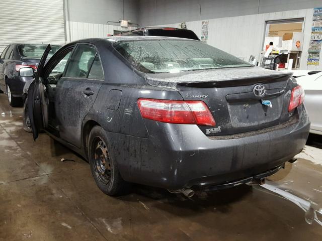 4T1BK46K49U076437 - 2009 TOYOTA CAMRY SE GRAY photo 3