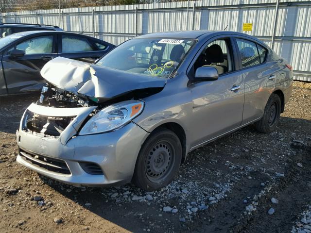 3N1CN7AP6CL893711 - 2012 NISSAN VERSA S SILVER photo 2