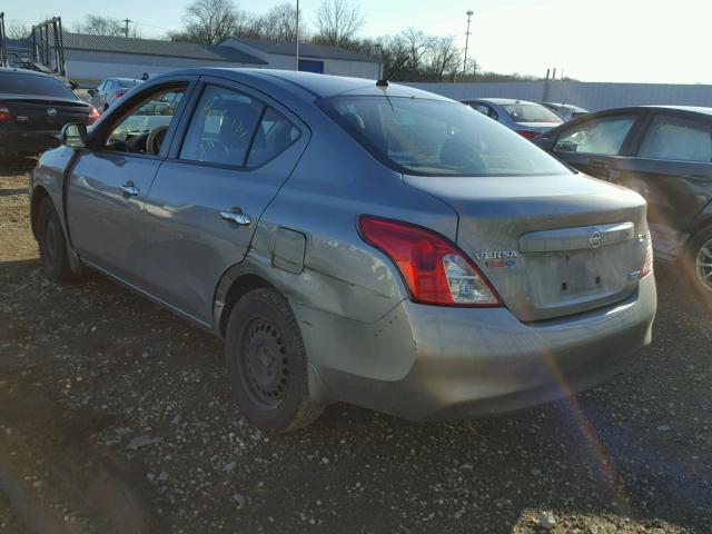 3N1CN7AP6CL893711 - 2012 NISSAN VERSA S SILVER photo 3