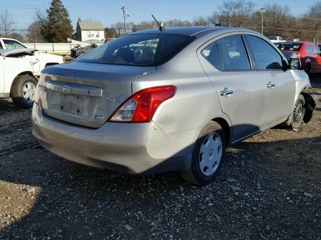 3N1CN7AP6CL893711 - 2012 NISSAN VERSA S SILVER photo 4