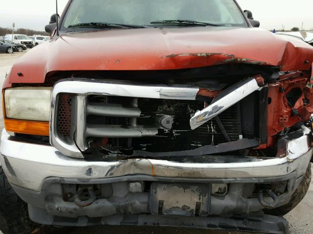 1FTNW21F31EB09768 - 2001 FORD F250 SUPER ORANGE photo 7