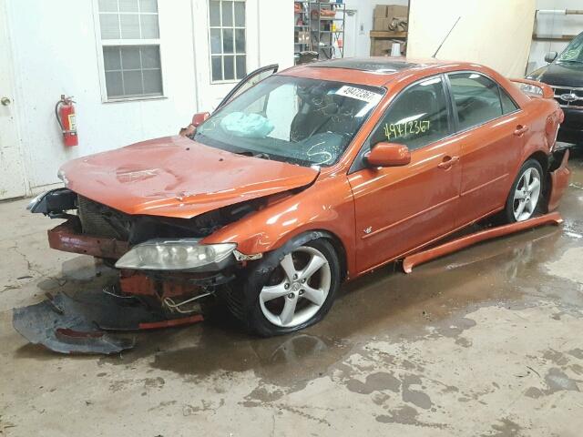 1YVHP80D355M16712 - 2005 MAZDA 6 S ORANGE photo 2