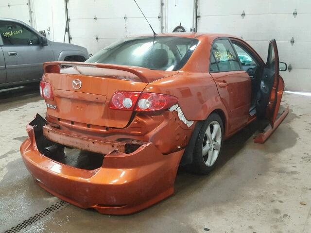 1YVHP80D355M16712 - 2005 MAZDA 6 S ORANGE photo 4