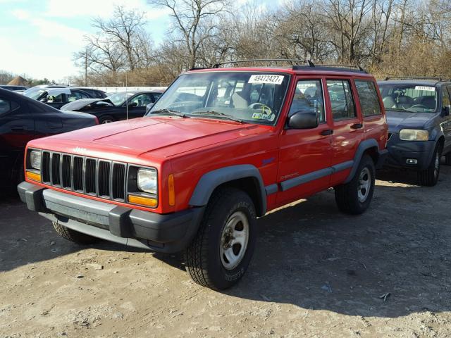 1J4FJ68S4VL539897 - 1997 JEEP CHEROKEE S RED photo 2