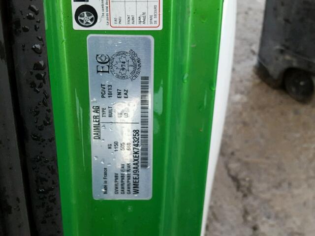 WMEEJ9AAXEK743258 - 2014 SMART FORTWO ELE 双色 照片 10