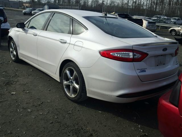 3FA6P0HD7ER312424 - 2014 FORD FUSION SE WHITE photo 3