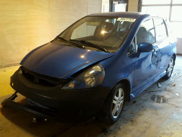 JHMGD37647S019842 - 2007 HONDA FIT S BLUE photo 2