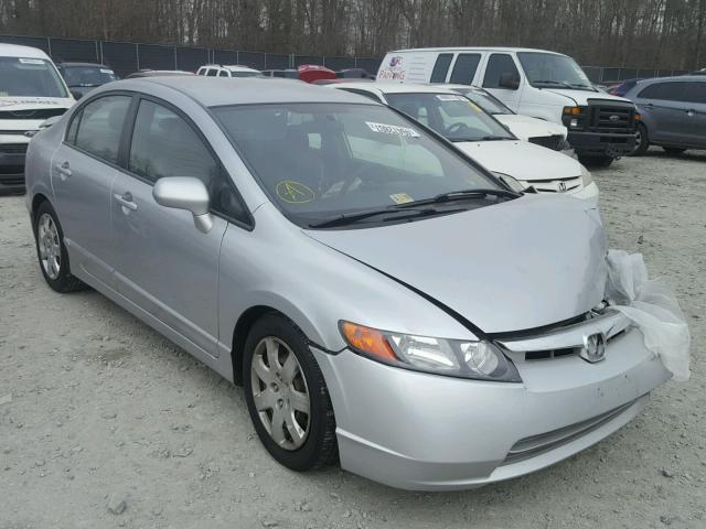 1HGFA16508L067869 - 2008 HONDA CIVIC LX SILVER photo 1