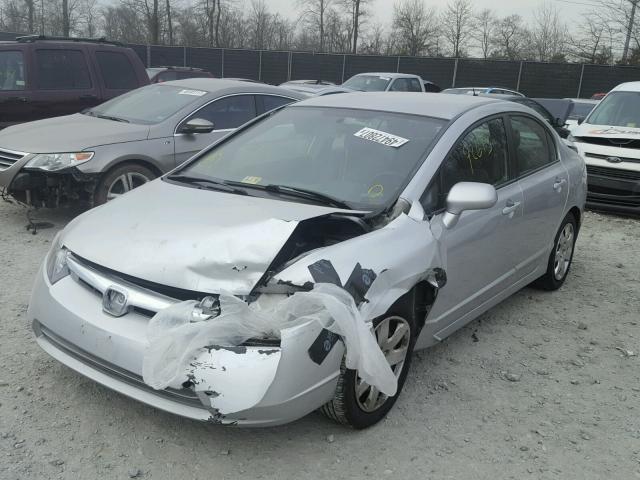 1HGFA16508L067869 - 2008 HONDA CIVIC LX SILVER photo 2