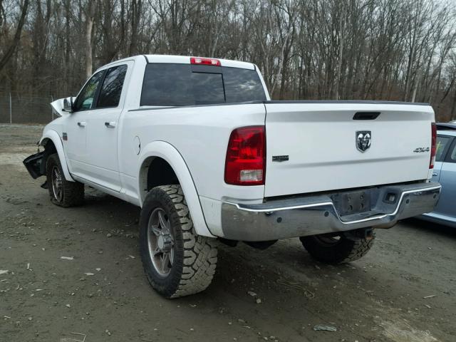 3D7UT2CL4AG179057 - 2010 DODGE RAM 2500 WHITE photo 3