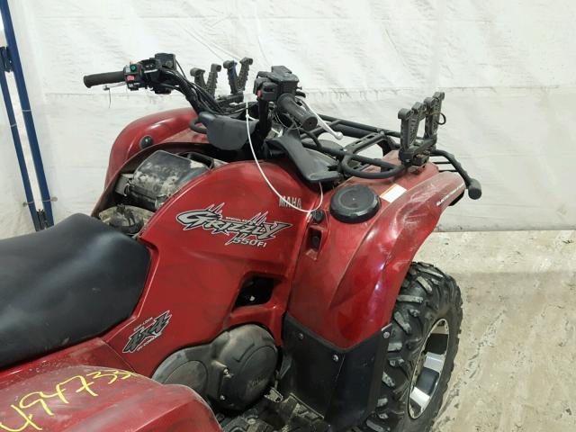 JY4AJ40Y39C007873 - 2009 YAMAHA YFM550 FWA RED photo 5