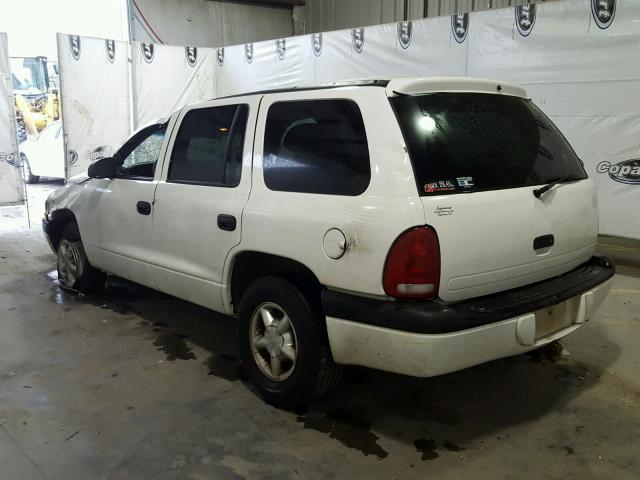 1B4HR28YXYF207208 - 2000 DODGE DURANGO WHITE photo 3