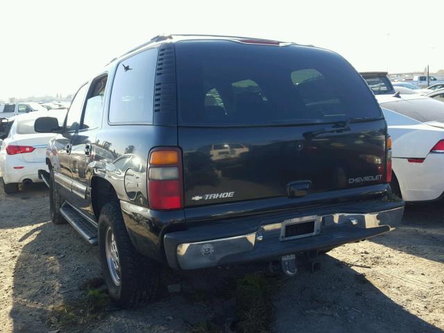 1GNEK13TX1R142386 - 2001 CHEVROLET TAHOE K150 BLACK photo 3